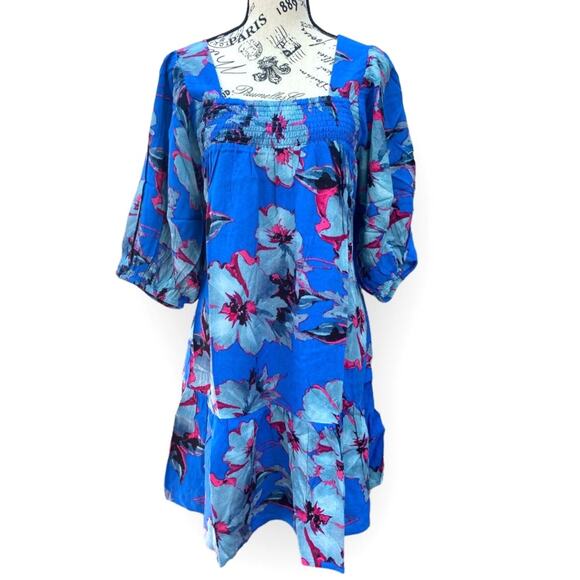 Band of the free Soria Dress Floral Blue Medium NWT - Picture 3 of 9